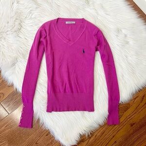 Y2K Pink Preppy Sweater